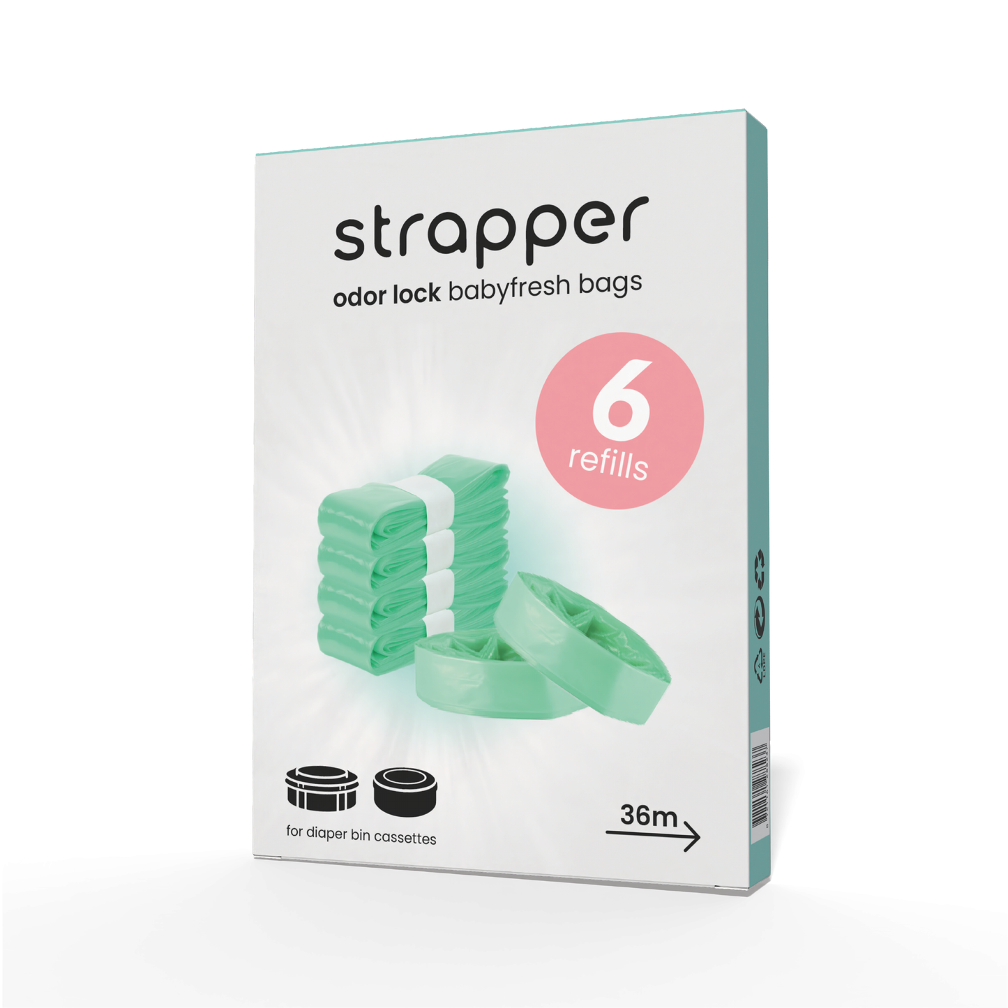 Strapper Odor Lock Müllbeutel für Kassetten - Geeignet für Windeleimer von Tommee Tippee
