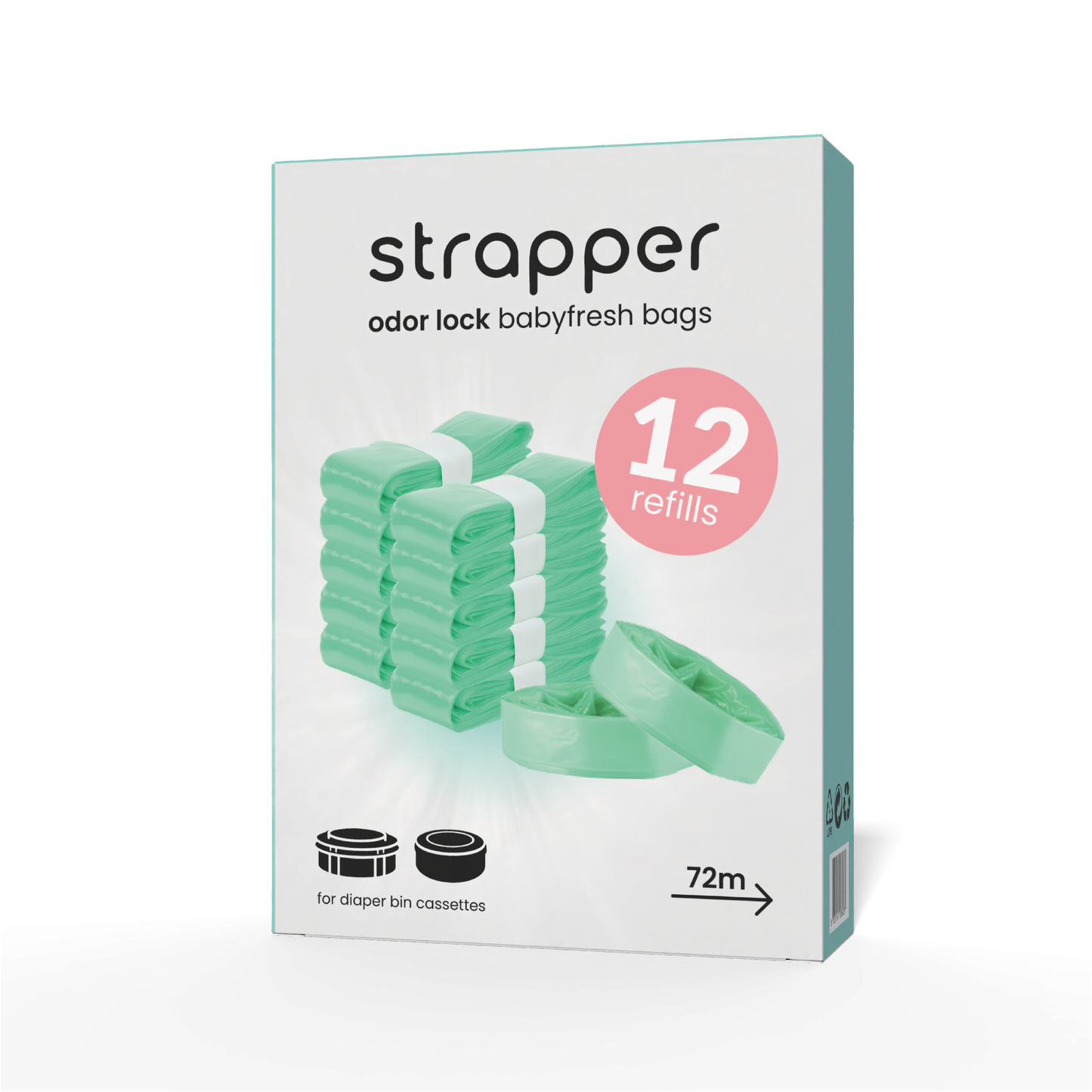 Strapper Odor Lock Müllbeutel für Kassetten - Geeignet für Windeleimer von Tommee Tippee