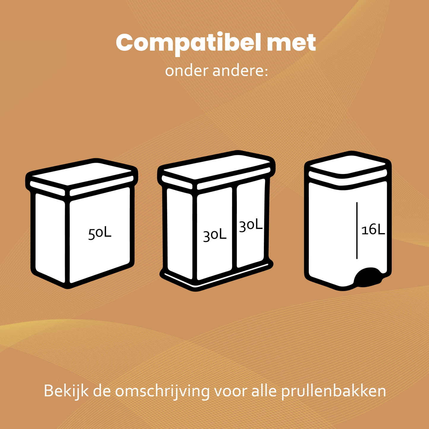 Strapper Müllbeutel Orange – Geeignet für Simplehuman Code H – 30–35 Liter