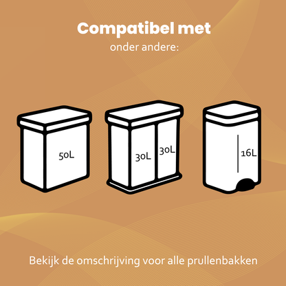 Strapper Müllbeutel Orange – Geeignet für Simplehuman Code H – 30–35 Liter
