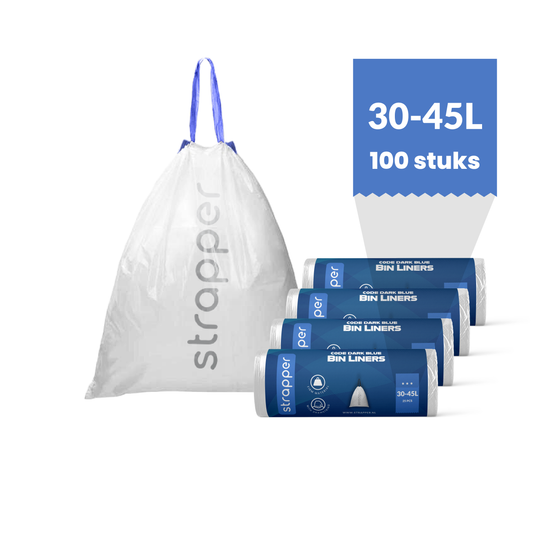 Strapper Müllbeutel Dunkelblau – Passend für Simplehuman Code J – 30–45 Liter