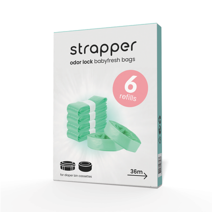 Strapper Odor Lock Müllbeutel für Kassetten - Geeignet für Windeleimer von Tommee Tippee